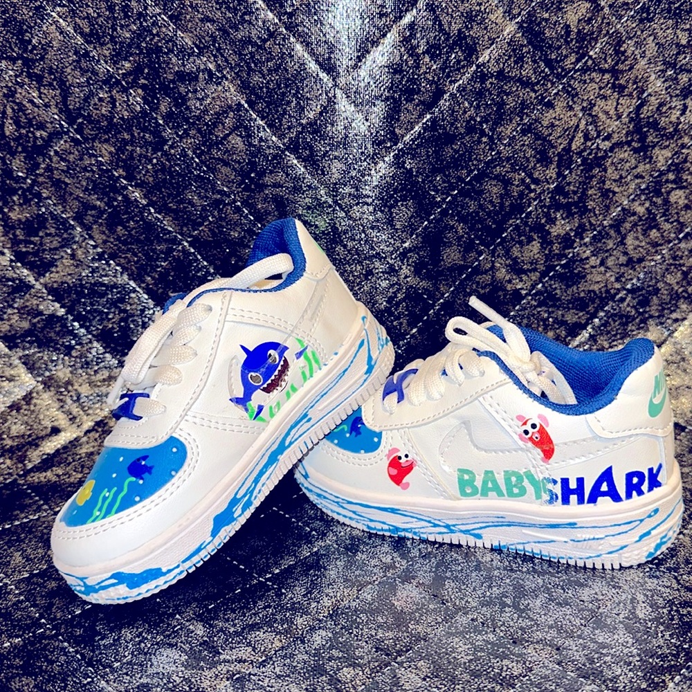 Nike Baby Shark Air Force 1s